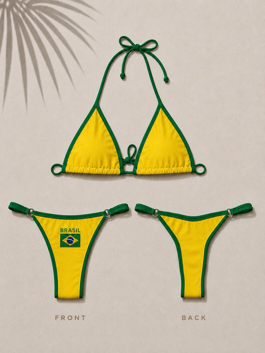 Yellow Brazil Fita Bikini