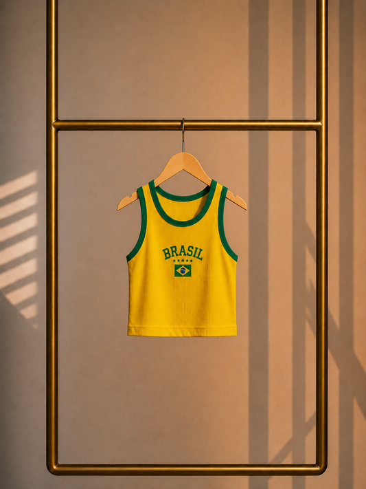 Brasil Yellow Tank Top