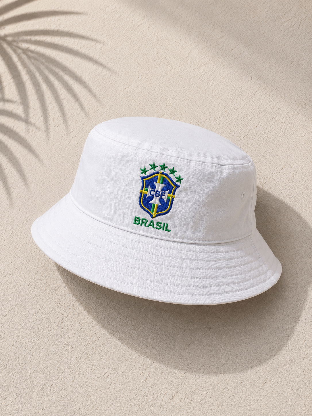 White Brasil Bucket Hat