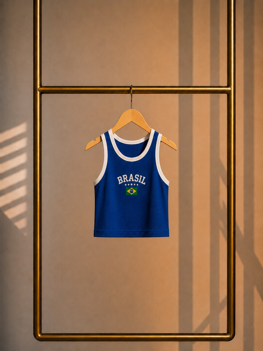 Brasil Blue Tank Top