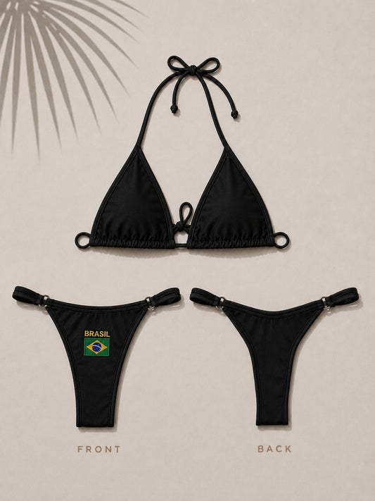 Black Brazil Fita Bikini
