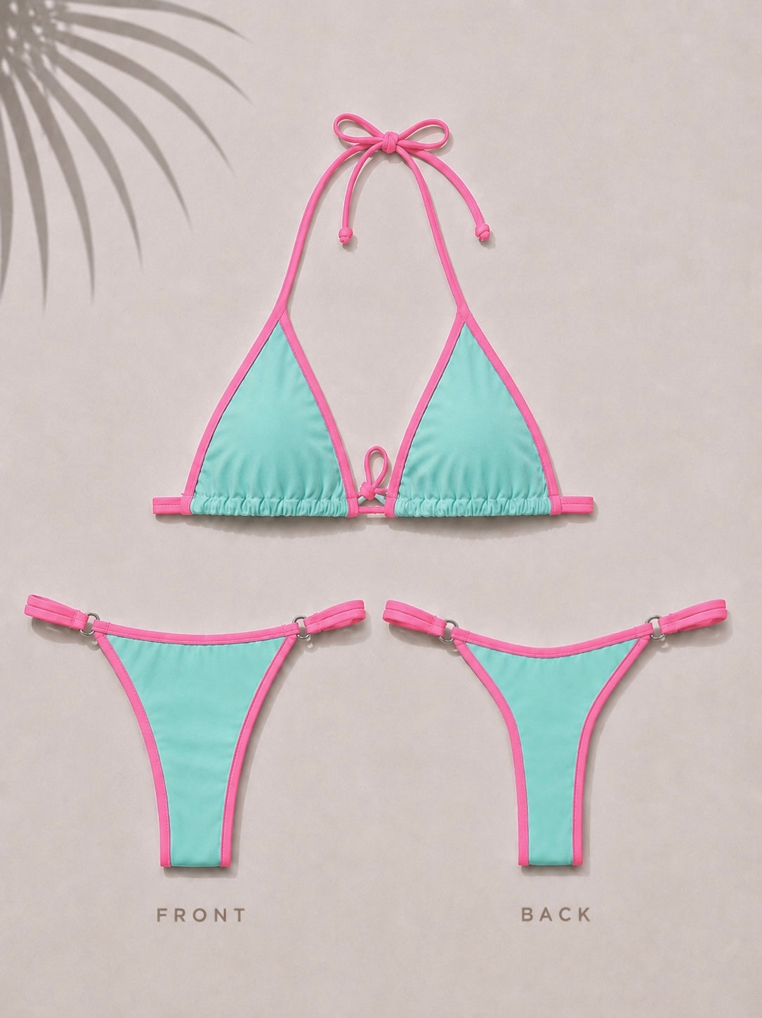 Green & Pink Fita Bikini