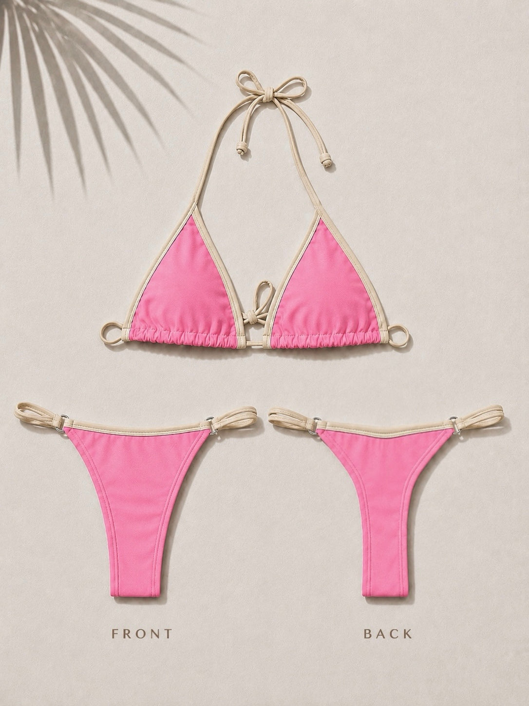 Baby Pink & White Fita Bikini