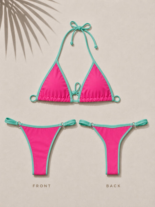 Pink & Green Fita Bikini